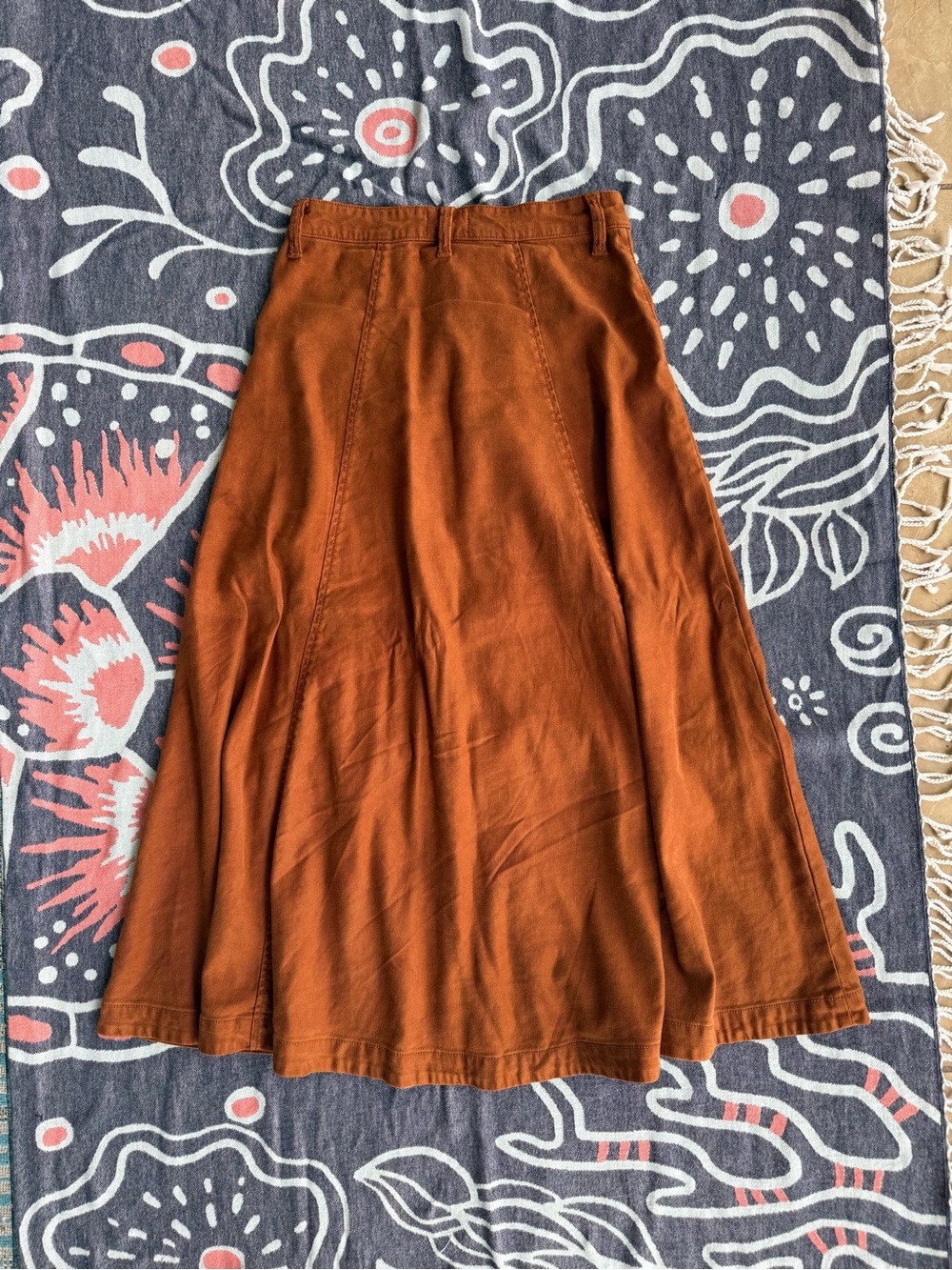 Favorite Daughter Button-Front A-Line Skirt in Rust - Picture 5 of 6